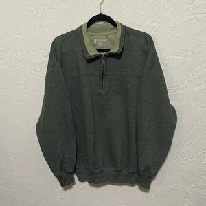 Northpoint Authentic Apparel Men's Forest Green 3/4 Zip-Up Sweater